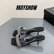 Alexander Wang jessie 55 slide heel in crystal pvc - 1