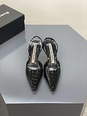 Alexander Wang grace croc embossed 85 slingback pumps - 4