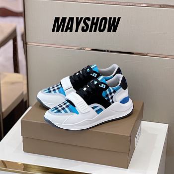 	 Burberry Ramsey Blue Check Sneaker