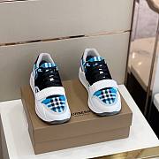 	 Burberry Ramsey Blue Check Sneaker - 2