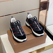 Burberry Nylon and Nubuck Union Black Red - 5