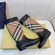 	 Burberry Rubber Rain Boot  Archive Beige House Check  - 4