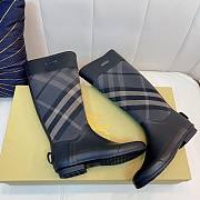 Burberry Rubber Rain Boot Grey Check - 4