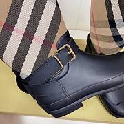 Burberry Strap Detail House Check and Rubber Rain Boots - 5