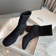  Celine Black Soft Ballerina Sock Boots - 4