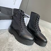 Celine Bulky Laced Up Boot In Nylon And Shiny Bull Black - 345597004C.38NO - 4