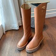 Celine Buckled High Boot In Calfskin Tan - 5