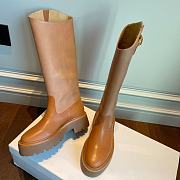 	 Celine Buckled High Boot In Calfskin Light Tan - 3