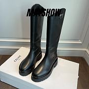 	 Celine Buckled High Boot In Calfskin Black - 1