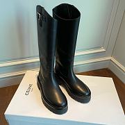 	 Celine Buckled High Boot In Calfskin Black - 3