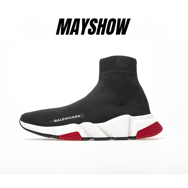 	 Balenciaga Speed Trainer Black Red - 530351 W05G0 1000 - 1