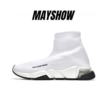 Balenciaga Speed Trainer Clear Sole White - 517319 W07U0 1005