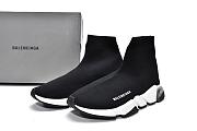 Balenciaga Speed Trainer Clear Sole Black - 607543W05GG1010 - 4