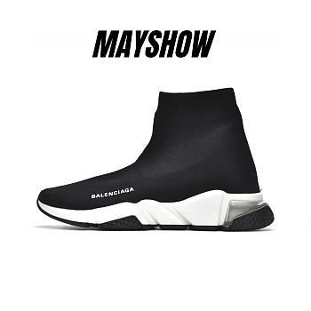 Balenciaga Speed Trainer Clear Sole Black - 607543W05GG1010