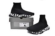 Balenciaga Speed Graffiti Trainers Black -  605972W05GE1006 - 4