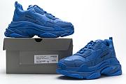 Balenciaga Triple S Allover Logo Blue - 536737 W06E2 0848 - 5