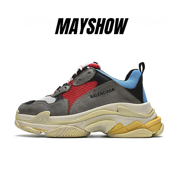 Balenciaga Triple S Grey Red Blue (2018 Reissue) - 533883 W09O2 4365 - 1