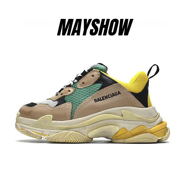 Balenciaga Triple S Beige Green Yellow - 483513W06E37070 - 1