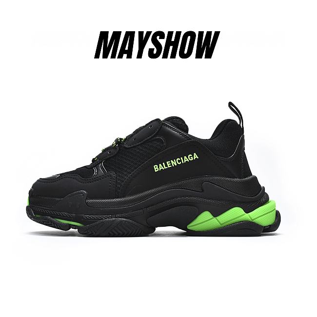 Balenciaga Triple S Black Fluo Green - 536737W3BK11035 - 1