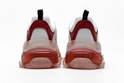 Balenciaga Triple S Clear Sole White Red -  544351 W09OH 6506 - 4