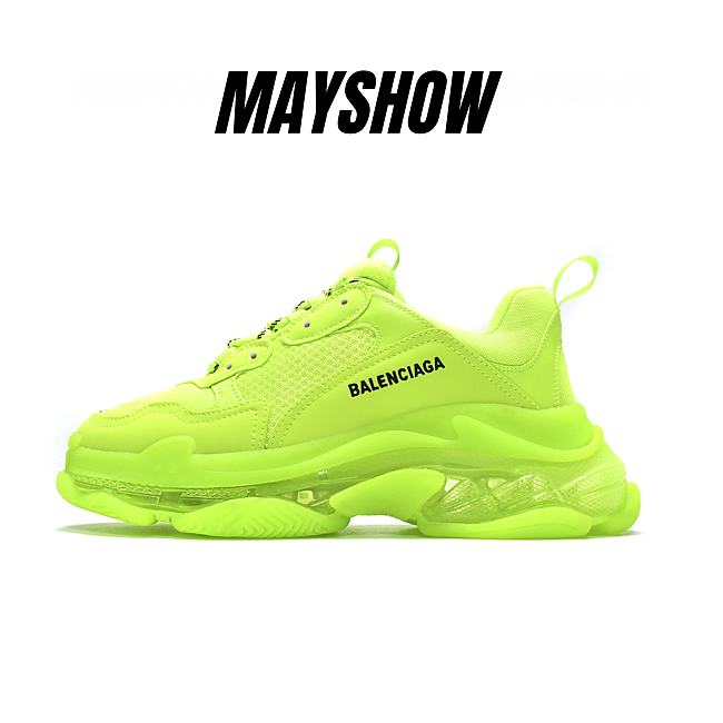 Balenciaga Triple S Clear Sole Fluo Yellow  - 544351 W2FF 17320 - 1