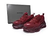 Balenciaga Triple S Burgundy Red Clear Sole -  541624 W0901 6016 - 3