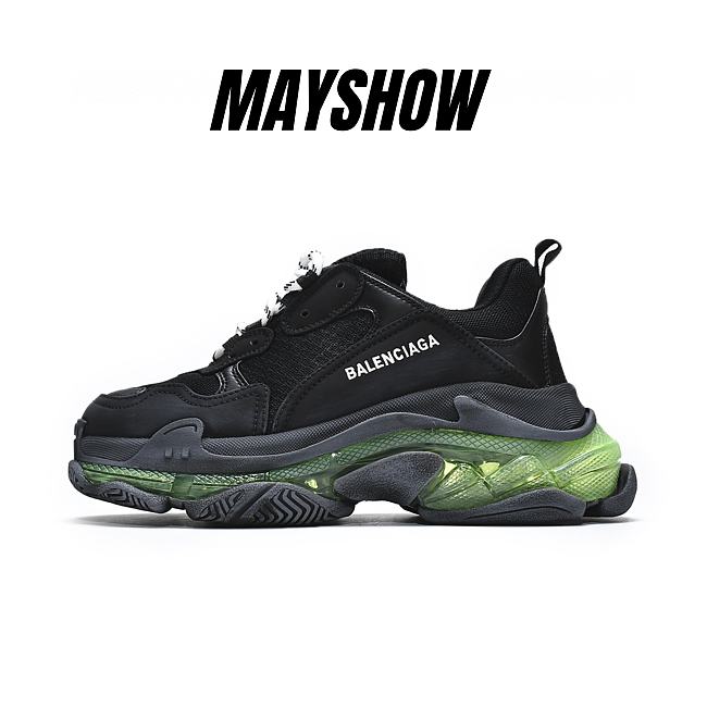 Balenciaga Triple S Black Yellow Fluo - 541624 W09ON 1047 - 1