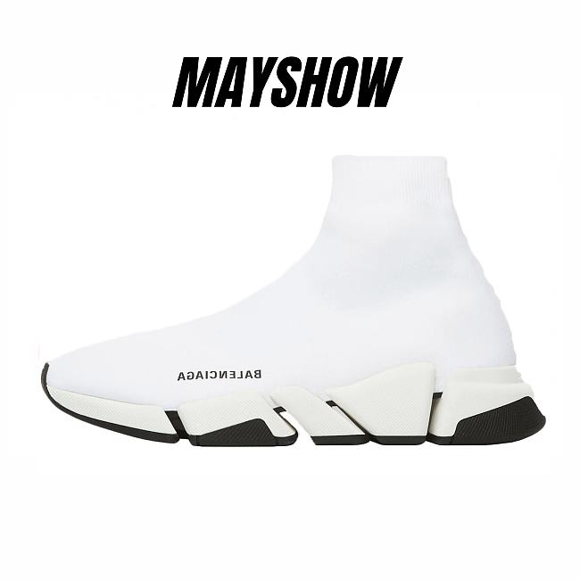 Balenciaga Speed 2.0 White Black - 617239 W1702 9014 - 1