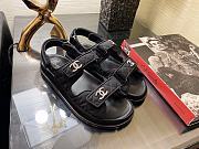 Chanel Black Quilted Canvas Dad Sandals - 3