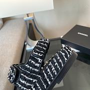 Chanel Black White Tweed Dad Sandals - 2