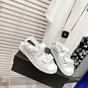 Chanel Full White Quilted Leather Dad Sandals - 3