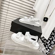 Chanel Full White Quilted Leather Dad Sandals - 4