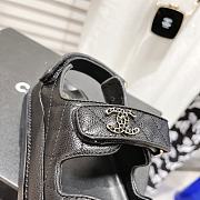 Chanel Black Quilted Leather Dad Sandals - 4