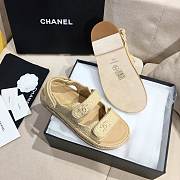 Chanel Beige Tweed Dad Sandals - 3