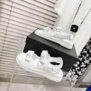 Chanel White Quilted Leather Dad Sandals - 4