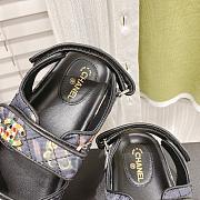 Chanel Black Denim Graffiti Dad Sandals - 2