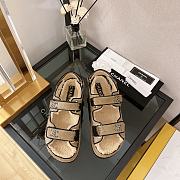 Chanel Beige Shearling Dad Sandals - 2