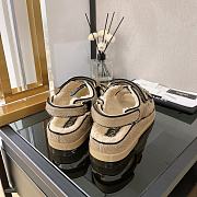 Chanel Beige Shearling Dad Sandals - 4