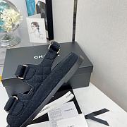 Chanel Black Quilted Denim Dad Sneakers - 2