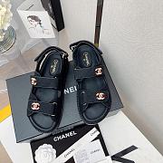 Chanel Black Quilted Denim Dad Sneakers - 4