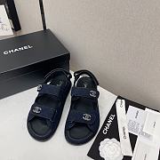 Chanel Navy Quilted Denim Dad Sneakers - 5