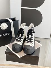 Chanel Heart WhiteLeather Sneakers - 3