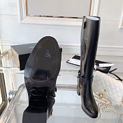 Chanel Black Calfskin with Chain High Boots - 3