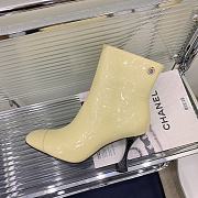 Chanel Cream Crocodile Block Ankle Boots - 5