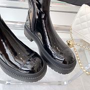 Chanel Black Patent Leather High Boots - 2