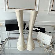 Chanel Cream White Patent Leather High Boots - 4