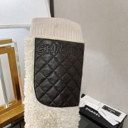 Chanel White Wool Knit High Boots - 4