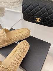 Chanel Beige Braided Knit CC Mules - 4