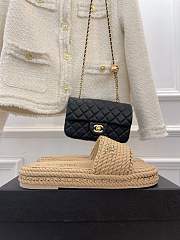 Chanel Beige Braided Knit CC Mules - 3