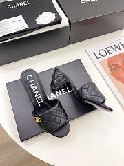 Chanel Black Lambskin Mules - 2